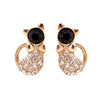 Fashion jewelry Lovely Rhinestone Cat Earrings for women gift