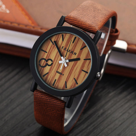 Wooden Quartz Men Watch