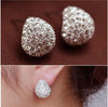 Jewerly Fashion Vintage Full Crystal Crescent Stud Earrings Beatles Earring For Woman 