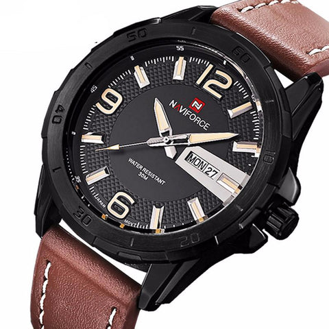 NF9055B Leather Strap Watch