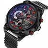 NF9068B Black Stainless Steel Mesh Watch