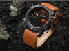 NF9095BBY Leather strap Men's Watch with LED Clock