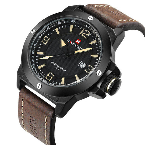 NF9077 Men's Leather Wrist watch