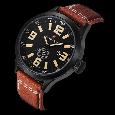 NF9057B Leather Strap Men's Watch