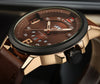 NF9086 Coffee Brown Leather Strap Watch