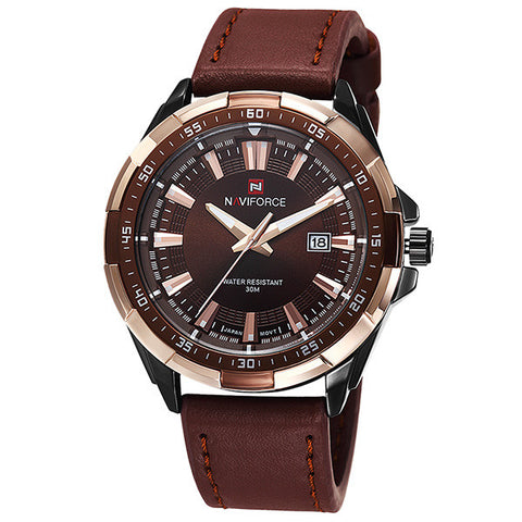 NF9056B Leather Strap Men's Watch