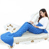 Yarn Knitted Mermaid-Tail Blanket