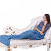 Yarn Knitted Mermaid-Tail Blanket