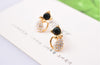 Fashion jewelry Lovely Rhinestone Cat Earrings for women gift