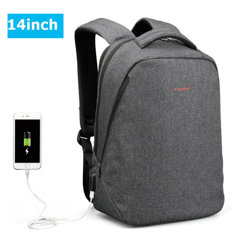 Laptop backpack, anti-theft bag, high quality, men's bag, external USB Charge Backpack