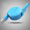 Retractable, USB, Fast Charging, Cable, 8 Pin,iPhone, samsung, rocketlemons, micro USB,nickel plated, connector,USB 2.0, blue