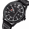 NF9074M Leather Strap Sports Wrist Watch