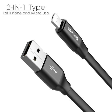 Flat USB Cable For iPhone / USB Type C / Micro Usb Connector