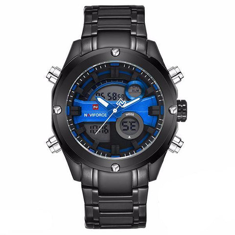 Men Sport Dual Display Men's 30M Waterproof Analog LED Digital Wristwatches Alarm Stopwatch Auto Calendar Clock