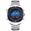 Men Sport Dual Display Watch Men's 30M Waterproof Analog LED Digital Wristwatches Alarm Stopwatch Auto Calendar Clock