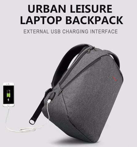 Laptop backpack, anti-theft bag, high quality, men's bag, external USB Charge Backpack