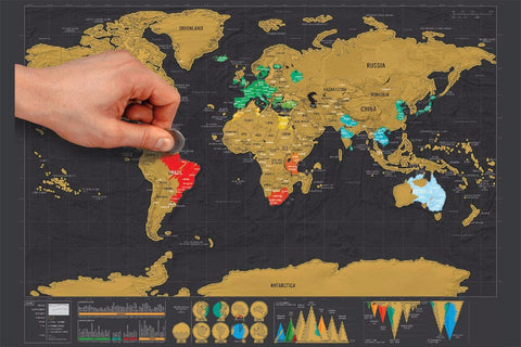 Deluxe Scratch-off World Map