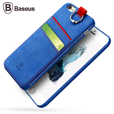 Baseus Magnet Wallet Phone Case For iPhone 7 Luxury PU Leather Wallet Cover For iPhone 7 plus Phone Bags Shell Case + Card Slots