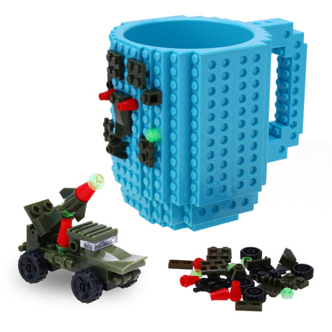 Brick, Puzzle, Coffee, Mug, Cups, Lego, DIY, Mega Bloks, KRE-O, K'NEX, building blocks, dringking ware, food grade, non-toxic