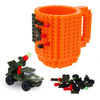 Brick, Puzzle, Coffee, Mug, Cups, Lego, DIY, Mega Bloks, KRE-O, K'NEX, building blocks, dringking ware, food grade, non-toxic, rocketlemons, Blue